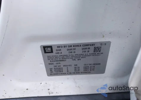 2017 Buick Encore Preferred из США, поврежденный, VIN KL4CJESB2HB095631